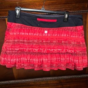 Lululemon Pace Setter Skirt Skort Size 10 Regular Make Davie Run Crazy EUC 🦄